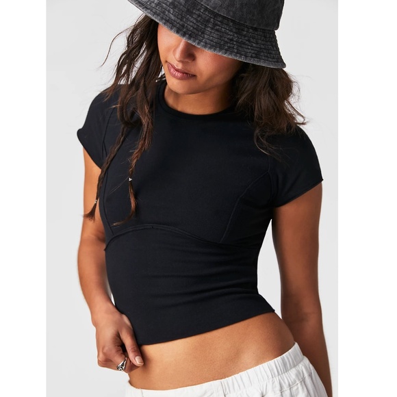Free People "Protagonist" Tee in Black, L - Picture 1 of 2